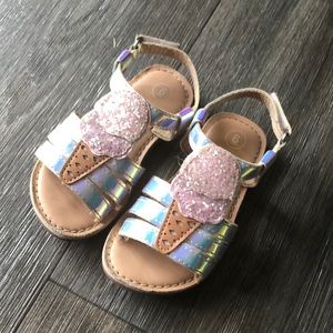 Cat & jack iridescent ice cream sandals